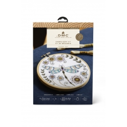 kit broderie libellule par un chat dans l aiguille