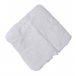 fourrure synthetique blanche 20 x 20 cm