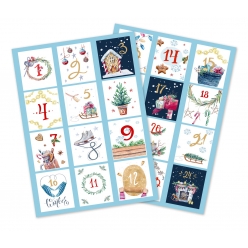 gommettes calendrier de l avent vintage 42 x 48 cm 24 pieces