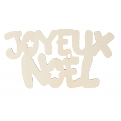 joyeux noel en bois a poser 10 x 19 x 18 cm