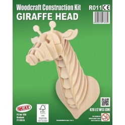 maquette en bois tete de girafe