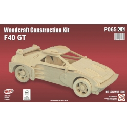 maquette en bois voiture de course f40 gt