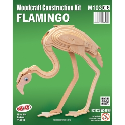 maquette en bois flamand rose