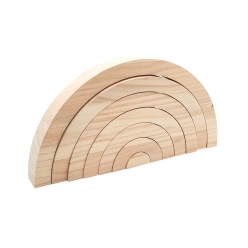 arc en ciel en bois 27 cm 7 pieces