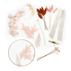 kit couronne fleurs sechees diametre 18 cm
