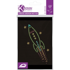 transfert strass thermocollant fusee 124 x 8 cm