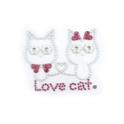 transfert strass thermocollant cats 76 x 64 cm