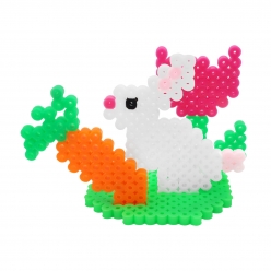 kit perles a repasser lapin de paques en 3d 85 x 95 cm