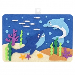 kit scene ocean en feutrine 24 x 18 cm