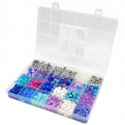 maxi boite perles heishi et acrylique 170 g