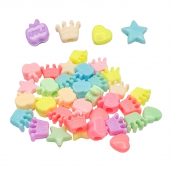 perles motifs assortis pastel 1 a 13 cm 40 g