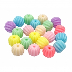 perles rondes striees pastel 1 cm 40 g