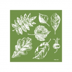 pochoir a serigraphie silkscreen feuillage 15 cm