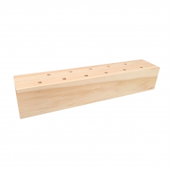 socle en bois support pour fleurs sechees 21 cm