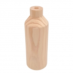 vase soliflore en bois 14 x 5 cm