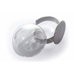 bague globe en verre demi globe
