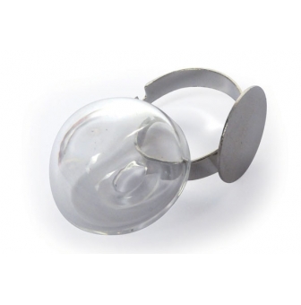 bague globe en verre demi globe