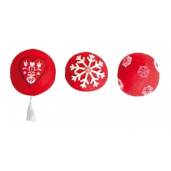 boule en feutre rouge decoration