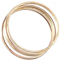 bague spirale memoire de forme argente