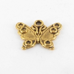 breloque en metal papillon argente