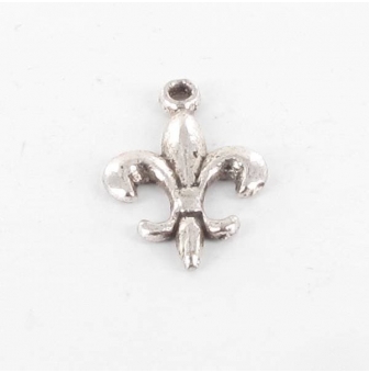 breloque en metal lys 13mm argente