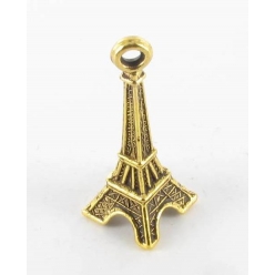 breloque en metal tour eiffel argente