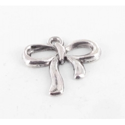 breloque en metal noeud 19mm argente