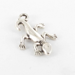 breloque en metal lezard 23mm argente