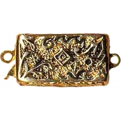 fermoir a clipser rectangulaire 22mm bronze