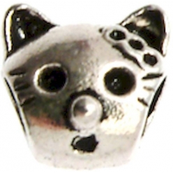 perle metal grand trou 12 mm chat