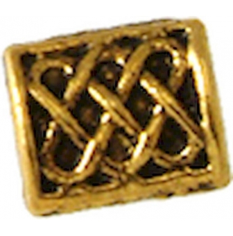 perle metal rectangle plat 7 mm argente 10 pieces