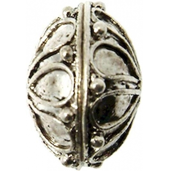 perle metal ronde ogive argente