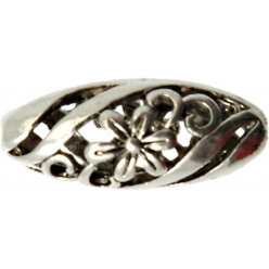 perle metal fuseau 22 mm argente