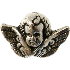 perle metal ange 20x13 mm argente