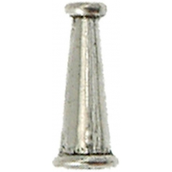 perle metal cone 16x6 mm argente