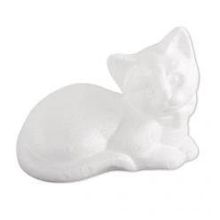 chat en polystyrene dormant 14 cm