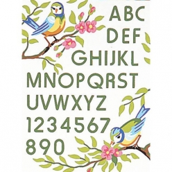 kit canevas oiseaux abc 25x30cm