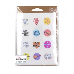stickers transparents diam 25cm x 12