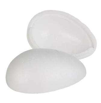 oeuf en polystyrene en 2 parties 20 x 14 cm