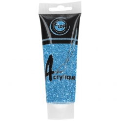 peinture acrylique pailletee bleu 75 ml