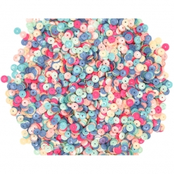 sequins ronds bombe pastel 06 cm 100 g
