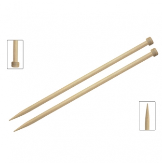 aiguilles en bois 40 cm special gros fils basix