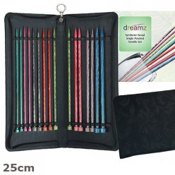 Kit d'aiguilles à tricoter droites 25 cm Dreamz