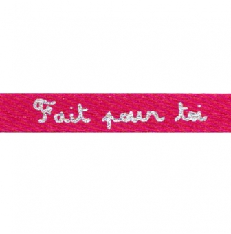 ruban satin 8mm texte fait pour toi