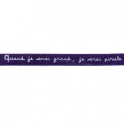 ruban satin 8mm texte quand je serais grand je serais pirate