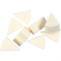 eponges blanches triangulaires 8 pieces