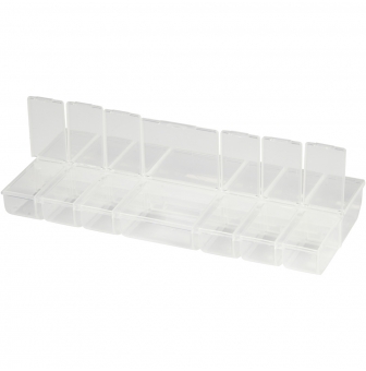 boite de rangement plastique avec cases 24x11 cm