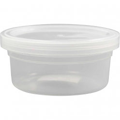 pot en plastique avec couvercle 125 ml 20 pieces