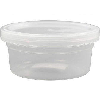 pot en plastique avec couvercle 125 ml 20 pieces