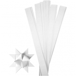 bandes de papier etoiles 115 cm blanc